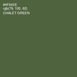 #4F643E - Chalet Green Color Image