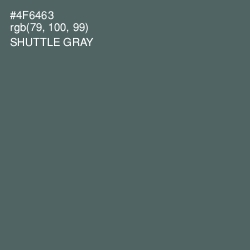 #4F6463 - Shuttle Gray Color Image