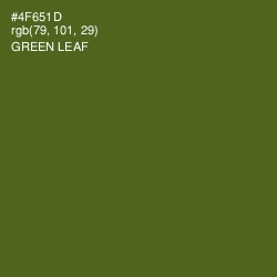 #4F651D - Green Leaf Color Image