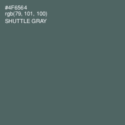 #4F6564 - Shuttle Gray Color Image