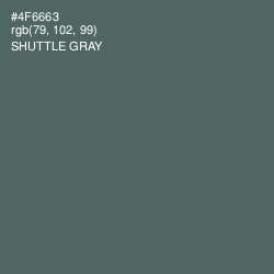#4F6663 - Shuttle Gray Color Image