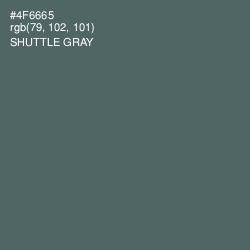 #4F6665 - Shuttle Gray Color Image