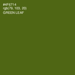 #4F6714 - Green Leaf Color Image