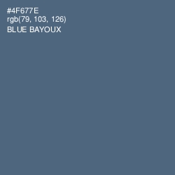 #4F677E - Blue Bayoux Color Image
