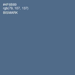 #4F6B89 - Bismark Color Image
