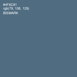 #4F6C81 - Bismark Color Image