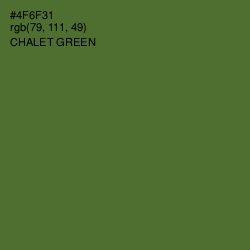 #4F6F31 - Chalet Green Color Image