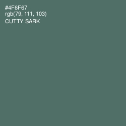 #4F6F67 - Cutty Sark Color Image