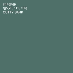 #4F6F69 - Cutty Sark Color Image