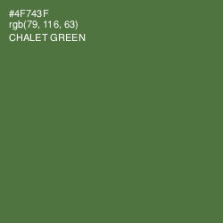 #4F743F - Chalet Green Color Image