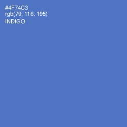 #4F74C3 - Indigo Color Image