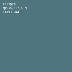 #4F757F - Faded Jade Color Image