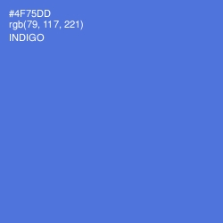 #4F75DD - Indigo Color Image