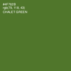 #4F762B - Chalet Green Color Image