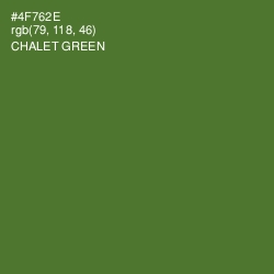 #4F762E - Chalet Green Color Image