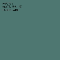 #4F7771 - Faded Jade Color Image