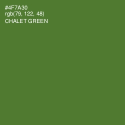 #4F7A30 - Chalet Green Color Image