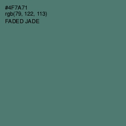 #4F7A71 - Faded Jade Color Image