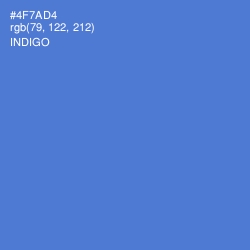 #4F7AD4 - Indigo Color Image