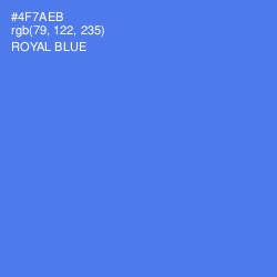 #4F7AEB - Royal Blue Color Image