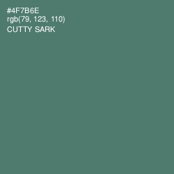 #4F7B6E - Cutty Sark Color Image