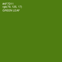 #4F7D11 - Green Leaf Color Image