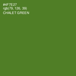 #4F7E27 - Chalet Green Color Image