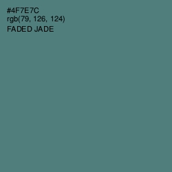 #4F7E7C - Faded Jade Color Image