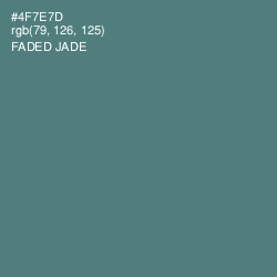 #4F7E7D - Faded Jade Color Image