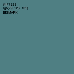 #4F7E83 - Bismark Color Image