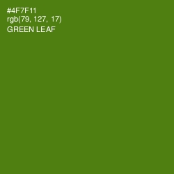 #4F7F11 - Green Leaf Color Image