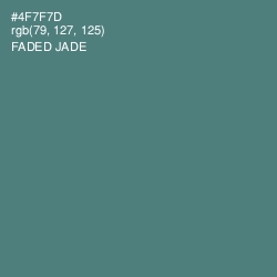 #4F7F7D - Faded Jade Color Image