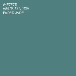 #4F7F7E - Faded Jade Color Image