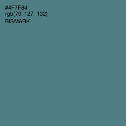 #4F7F84 - Bismark Color Image