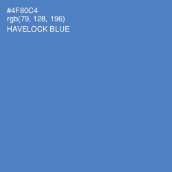 #4F80C4 - Havelock Blue Color Image
