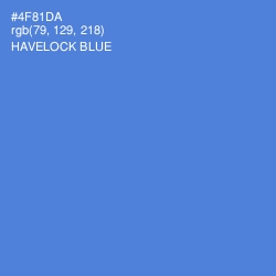 #4F81DA - Havelock Blue Color Image