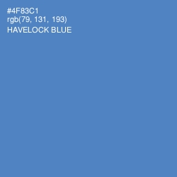 #4F83C1 - Havelock Blue Color Image