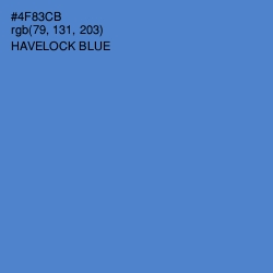 #4F83CB - Havelock Blue Color Image