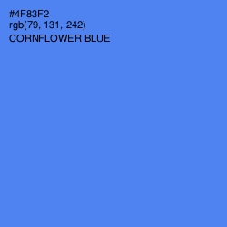 #4F83F2 - Cornflower Blue Color Image