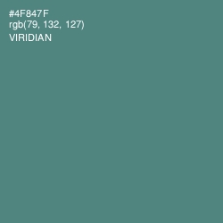 #4F847F - Viridian Color Image