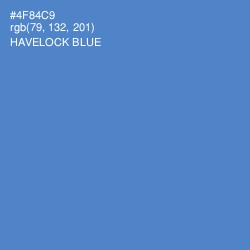 #4F84C9 - Havelock Blue Color Image