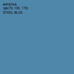 #4F87AA - Steel Blue Color Image