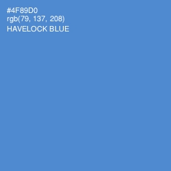 #4F89D0 - Havelock Blue Color Image