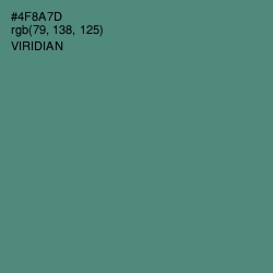 #4F8A7D - Viridian Color Image