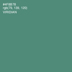 #4F8B78 - Viridian Color Image