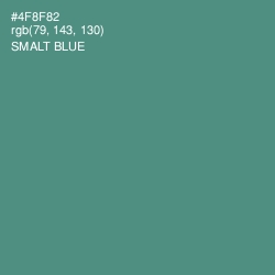 #4F8F82 - Smalt Blue Color Image