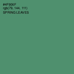 #4F906F - Spring Leaves Color Image