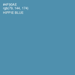 #4F90AE - Hippie Blue Color Image