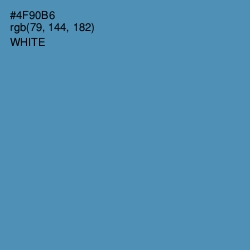 #4F90B6 - Hippie Blue Color Image