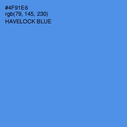 #4F91E6 - Havelock Blue Color Image